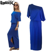 2018 пикантные летние Для женщин Boho Макси платье короткий рукав с боковыми свободные Вечеринка длинные пляжное платье с карманом Vestidos