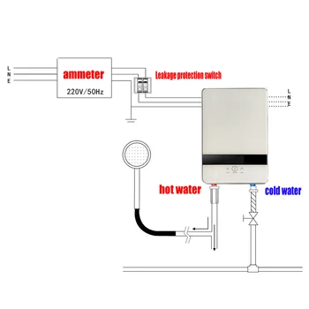 

Newest Electric Shower Instantaneous Water Heater 6500w 220v Thermostat Flow Heater Bathroom Heating Instant Hot Shower Water