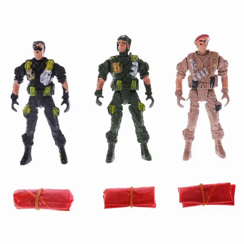 9 см десантники парашютные солдатики Дети Спорт на открытом воздухе ручной бросок игрушка
