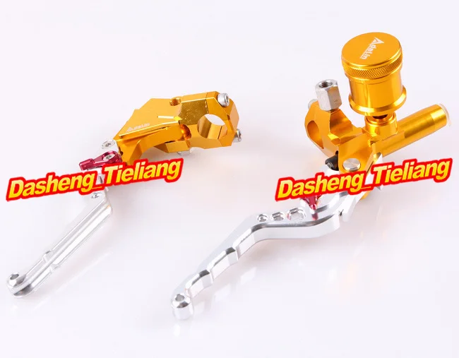 

7/8'' Universal Motorcycle Aluminum Alloy Brake Clutch Master Cylinder Reservoir Lever Left & Right 2Pcs