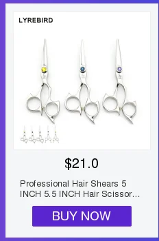 Ножницы для стрижки волос Япония Парикмахерские ножницы 5,5 дюймов синий камень желтый камень lyrebird Высший Новый