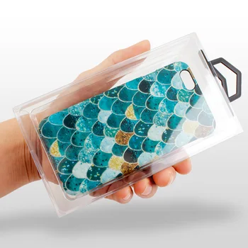

100pcs/Lot Blank PVC box without printing for Cellphone Shell Package box Retail Packaging Box,For iPhone7/7 plus Case KJ-666