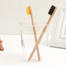 10 шт. Экологичная бамбуковая деревянная ручка из мягких волокон зубная щетка инструмент для отбеливания зубов Высококачественная зубная щетка для взрослых детей