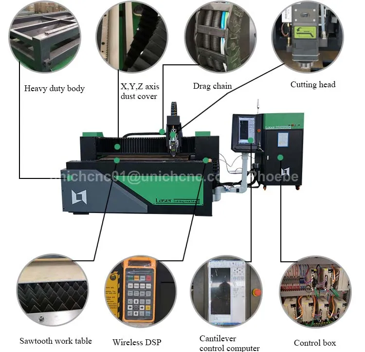 CNC лист и металл 6040 1530 станок для резки 500 Вт волоконный лазер для металла