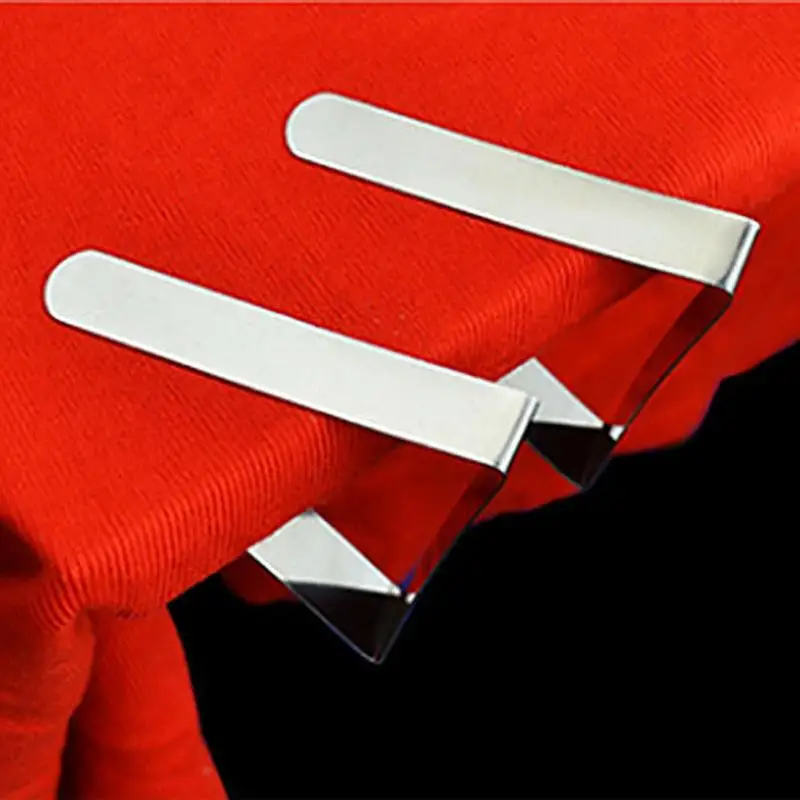 12pcs Triangular Stainless Steel Tablecloth Clips Table Cloth Holder