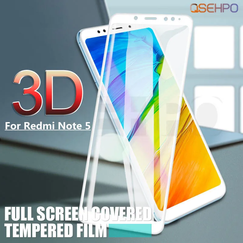 

Full cover Tempered Glass For Xiaomi Redmi Note 5 Global Version 5.99" Screen Protector For Redmi Note 5 safety protective Film