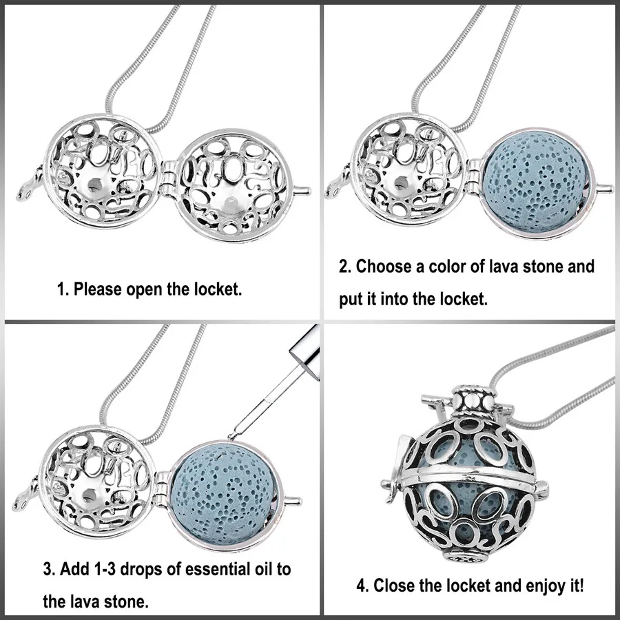 Baby Handprint Double Hearts Stars And Moon Pattern Mexican Bola Harmony Pregnancy Pendant Maternity Ball Angel Necklace 3