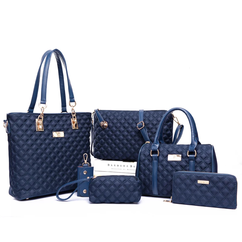 6pcs Women Bag Set Nylon Handbags HTB15PXGasfrK1Rjy1Xdq6yemFXa6 - 6pcs Women Bag Set Nylon Handbags