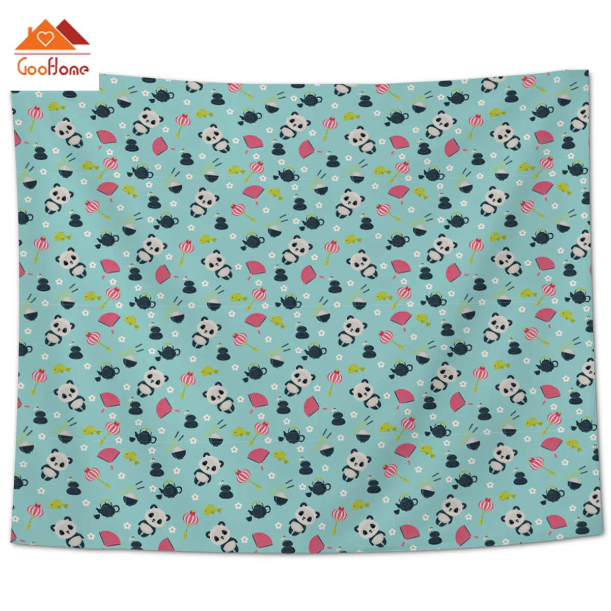 

Goohome Cartoon Animal Panda Wall Decor Tapestries Wall Decor Coverlet Tapestry Curtain Blanket Scarf Sheet Throw Window Curtain
