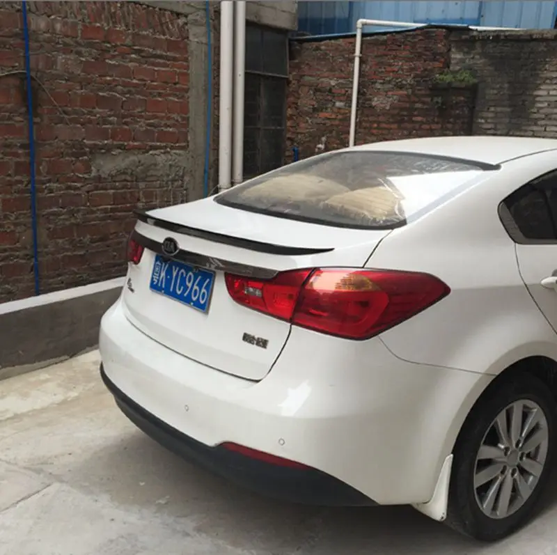 

MONTFORD Car Styling For Kia Forte K3 2011 2012 2013 2014 ABS Plastic Unpainted Primer Color Rear Trunk Boot Wing Lip Spoiler
