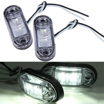 

1 Piece Piranha LED Side Marker Blinker Light Lamp For Car Truck Trailers 12/24V White Hot Selling