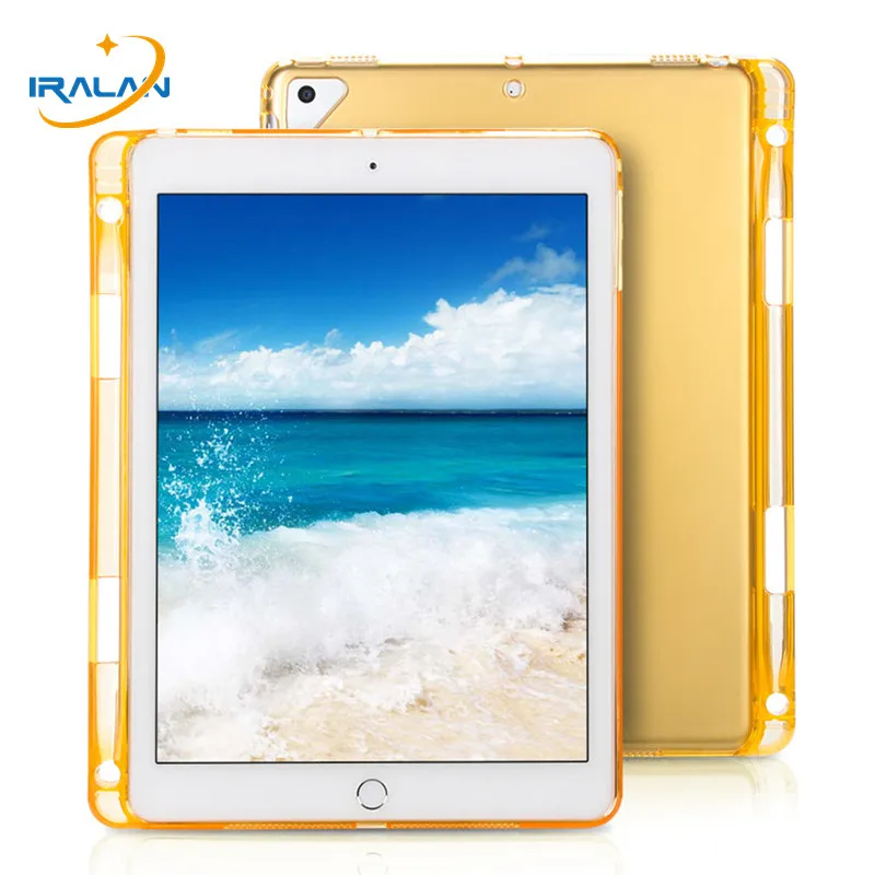 

Fashion slim Soft Silicon Transparent TPU Back Case for Apple iPad Pro 10.5 2017 with Pencil Holder Cover for iPad pro 10.5 inch