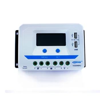 

30A Solar Controller 12V 24V 36V 48V Auto VS3048AU PWM Charge Controller with Built in LCD Display and Double USB 5V Port EPEVER