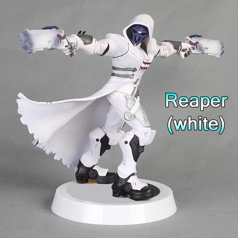 OW black/ white Reaper Genji Soldier 76 фигурки персонажей 26-30 см Статуэтка из ПВХ(китайская версия