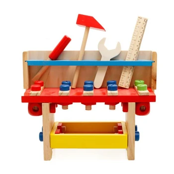 

Children Wooden Intellectual Educational Tool Set Toys Maintenance Box Building Tools Carpentry Toy for Kids Gift