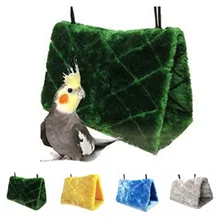 Happy Animal Hut Plush Cloth Hamster Fossa Bird Hanging Cave Cage Snuggle Tent Bed Bunk Toy Parrot Hammock LH8s