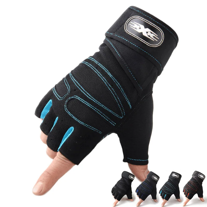 

M-XL Gym Gloves Heavyweight Sports Exercise Weight Lifting Gloves Body Building Training Sport Fitness Gloves Crossfit Equipment