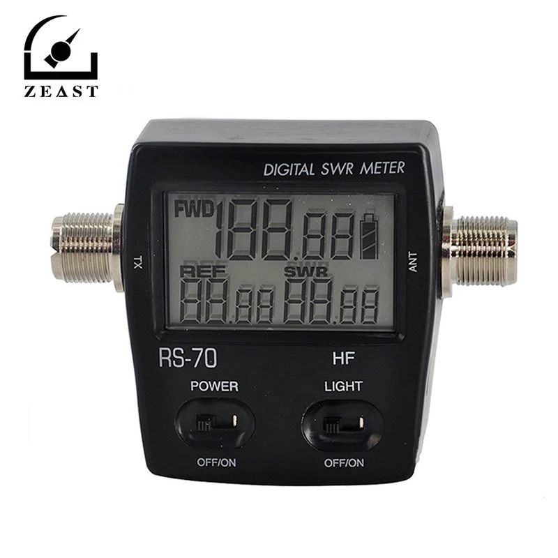 RS 70 цифровой SWR/Измеритель Мощности HF 1 6 60 МГц 200 Вт SO239 м разъем для двухстороннего