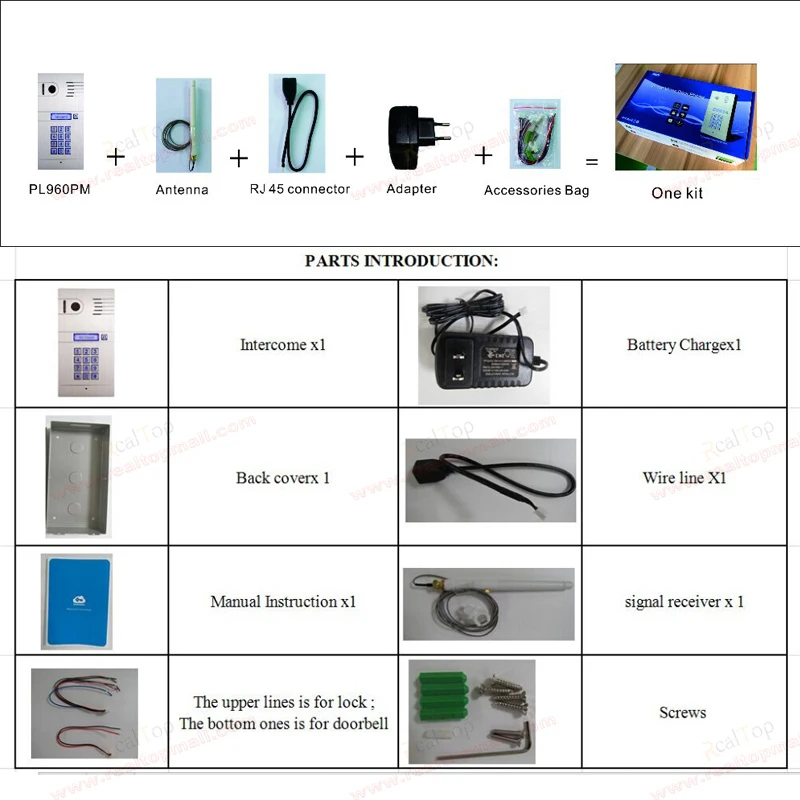 3G 4G/ Wireless WiFi IP intercom system two way intercom global video door phoneremotely unlock door via Smartphones Free APP