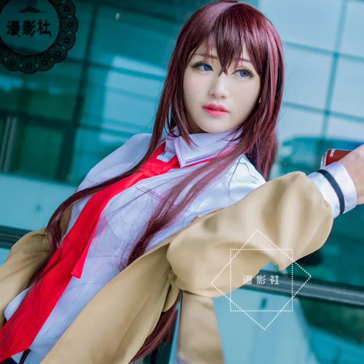 Костюм для косплея Steins Gate из японского аниме жакет пальто рубашка костюмы