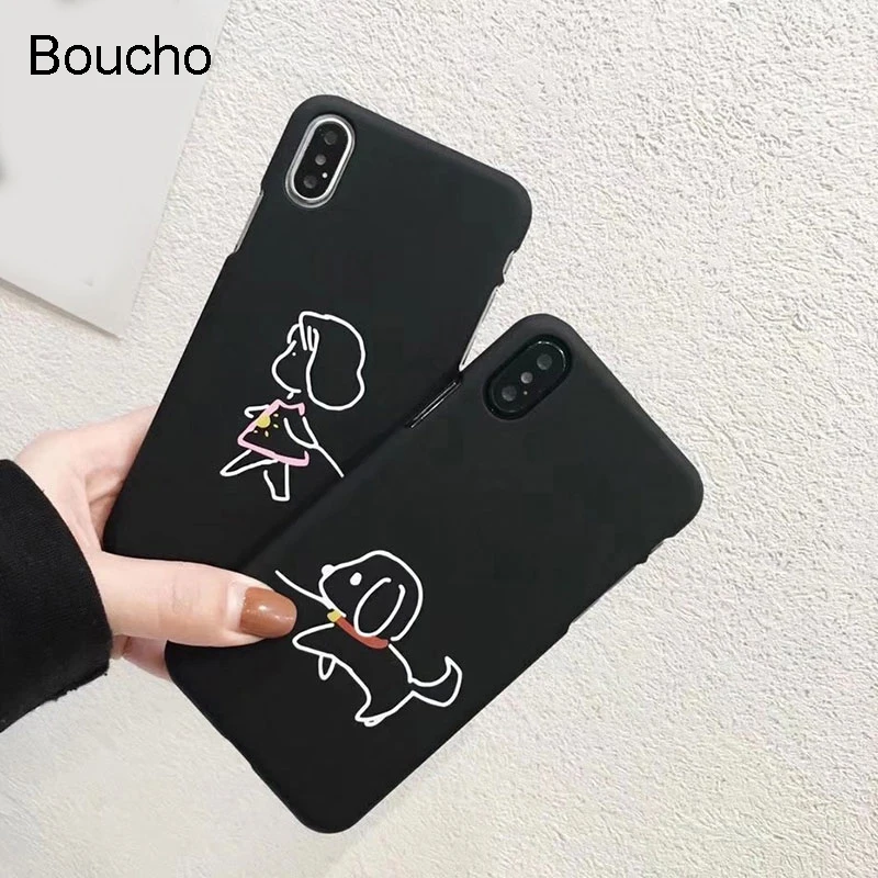 Чехол для телефона с милым рисунком собачки из мультфильма Boucho iphone 6 s 7 8 Plus чехол X