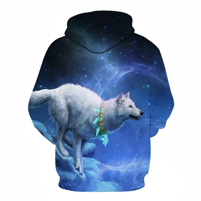 Ice Fire Wolf Hoodies 3d Men Women Sweatshirts Fashion Pullover Au
