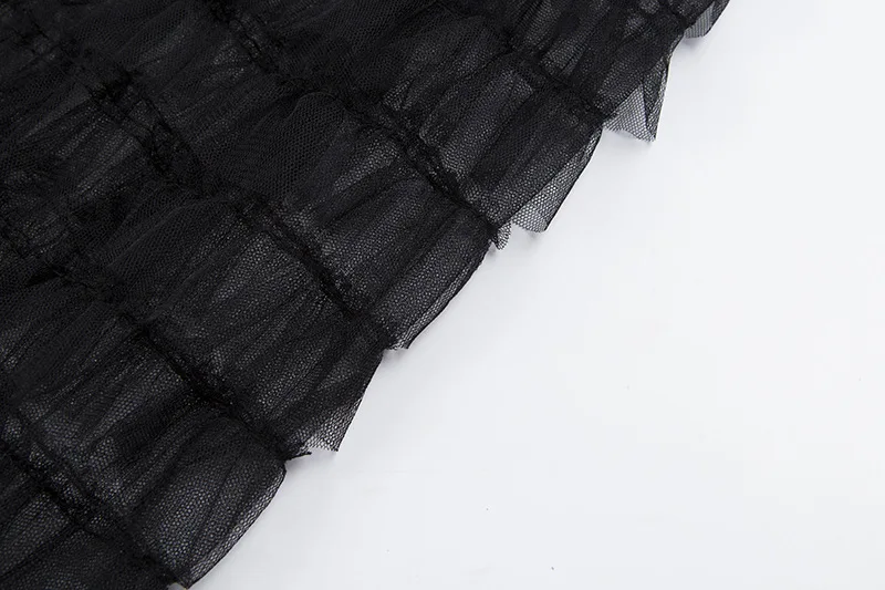 Новая женская летняя плиссированная короткая юбка в стиле пэчворк, сексуальные прозрачные сетчатые однотонные юбки с высокой талией, одежда s m l