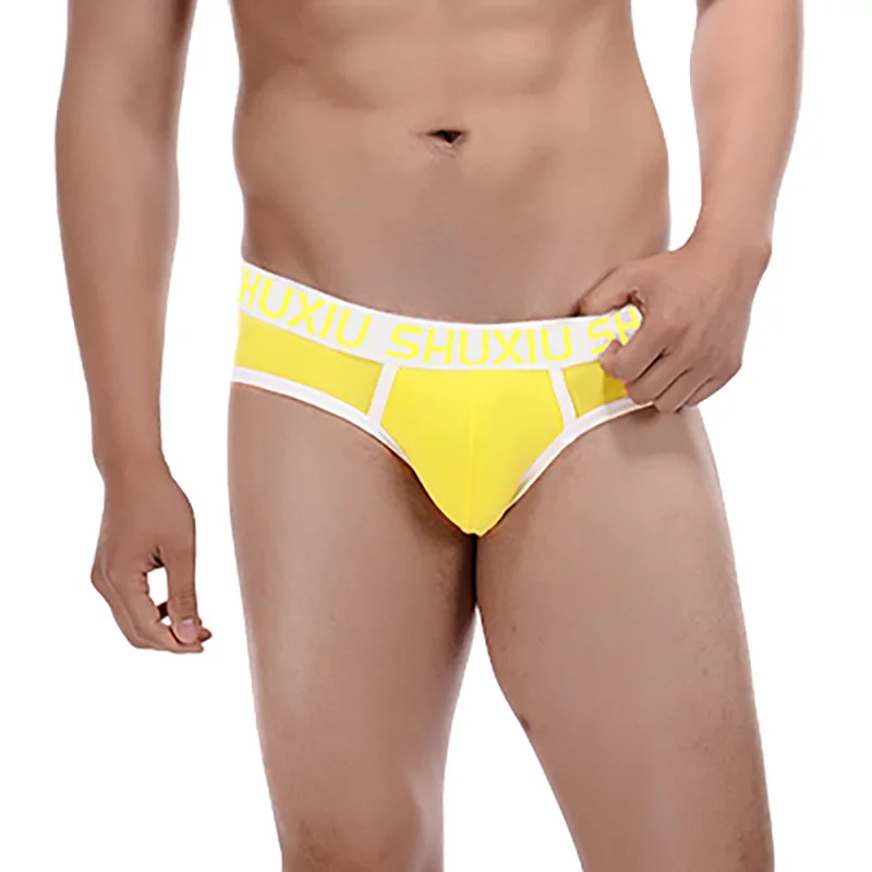 

DEWVKV Men's underwear large size sexy fashion youth men's briefs stretch comfortable breathable front convex underwear male