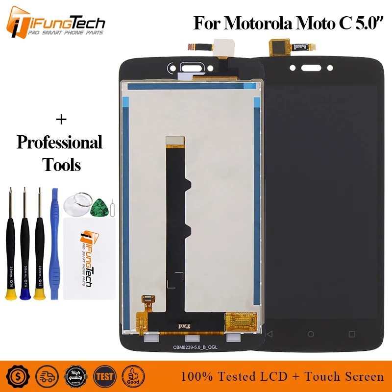 

5.0" display Screen For Motorola Moto C XT1750 XT1755 XT1754 XT1758 LCD+touch screen digitizer assembly with Tools
