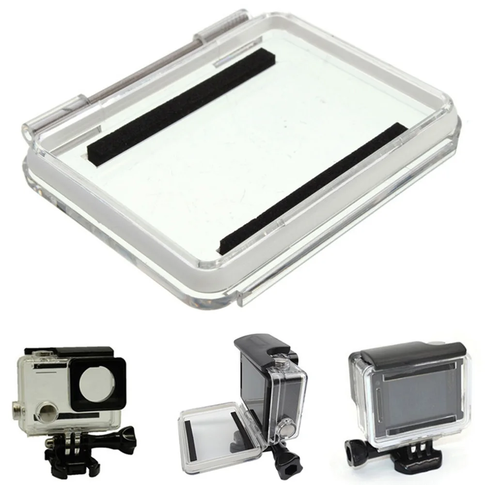 Transparent Waterproof Back Door Backdoor Cover Mount Replacement For GoPro Hero 4 Housing Case action cameras