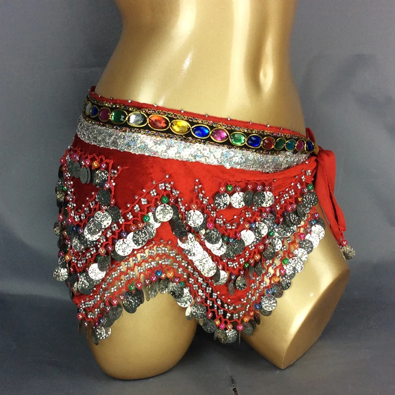 Женский шарф для танца живота с блестками и цепочкой|belly dance hip|hip scarfbelly hip scarf |