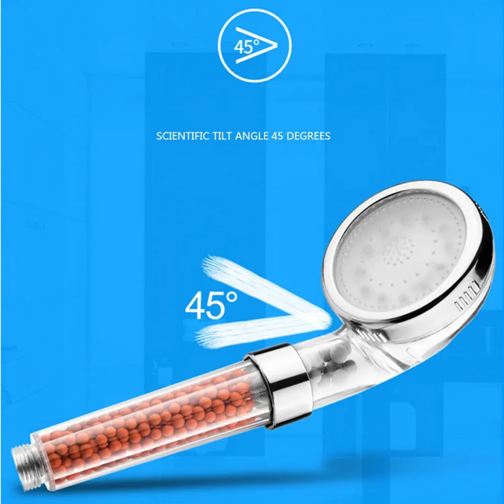 

Negative Ions LED Shower Head Sprinkler Temperature Sensor 7 Color Changing Lights Filter Handheld Shower Nozzle Dropshipping