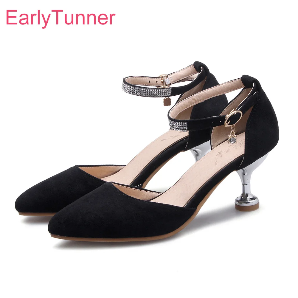 

Brand New Hot Elegant Pink Beige Women Dress Sandals Sexy Black High Heels Ladies Studded Shoes EBS59 Plus Big Size 10 31 43 47