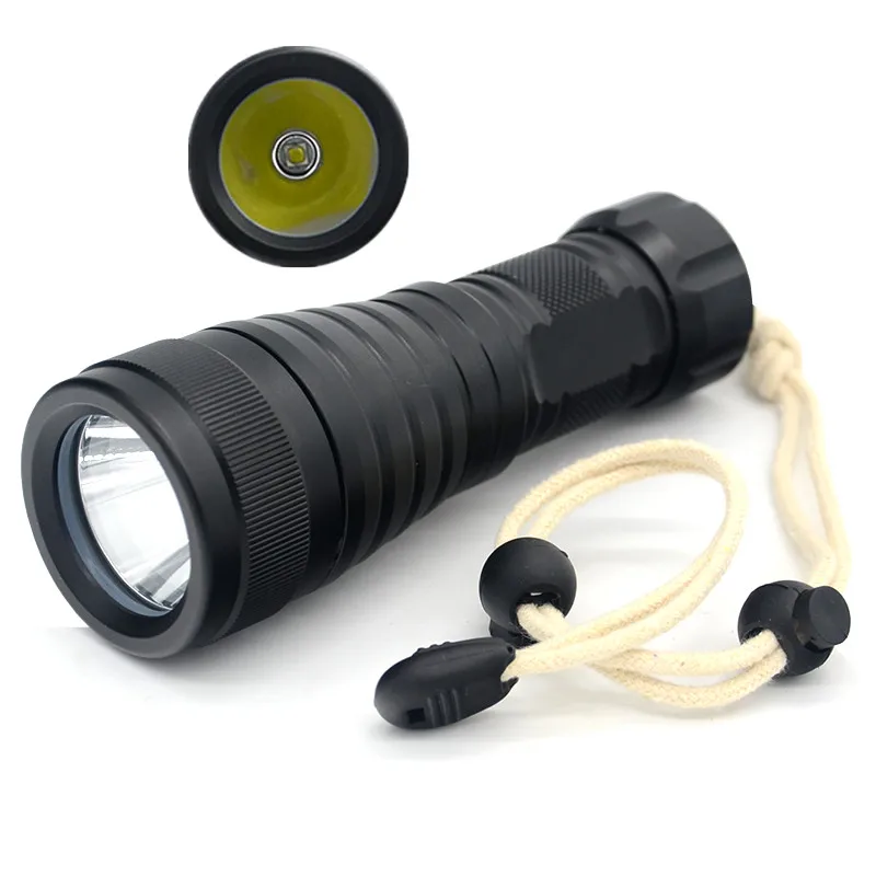 

New XM-L2 LED Light 1000LM Aluminum Alloy Waterproof LED Diving Flashlight Underwater Lamp Torch Flash Light