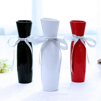 

Black White Red Vase Jingdezhen Ceramics Vase Modern Simple Japanese Style Living Room Decoration Dry Flower Fresh Home Decorati