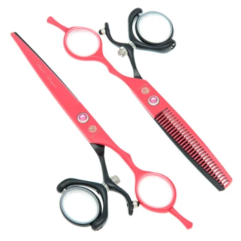 

5.5" 6.0" Professional Hair Scissors Set 360 Degree Rotate Handle Barbers Shears Hairdressing Cutting Thinning Scissors LZS0434