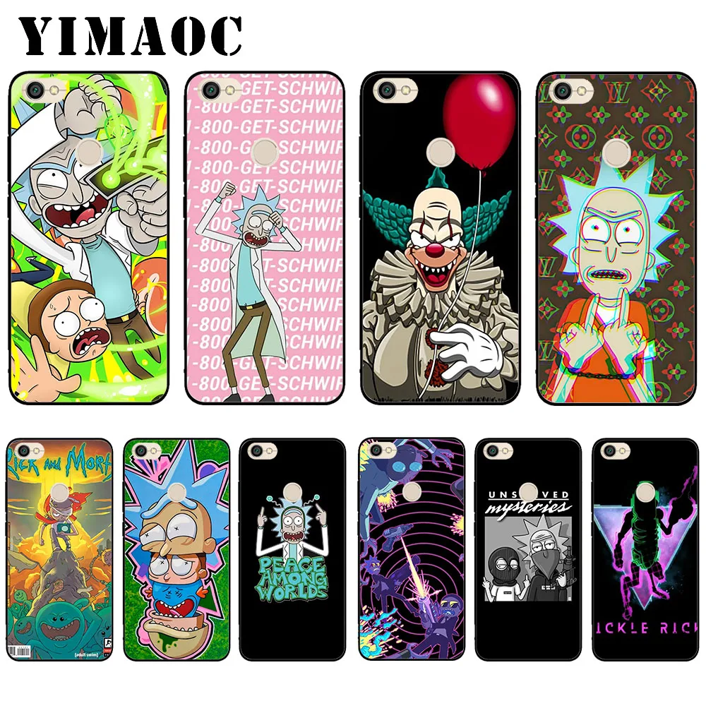 

YIMAOC Rick and Morty Black Soft Silicone Case for Xiaomi Redmi Note 6 Pro 7 Pro S2 Go Cover