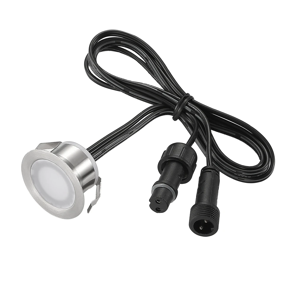 Ponto à Prova Água de Aço Pçs ao ar Livre Escada Passo Decking Underground Paver Led Luz Jardim Quintal Pátio Iluminação D12 Inoxidável 12 v 30 2 Lâmpadas subterrâneas