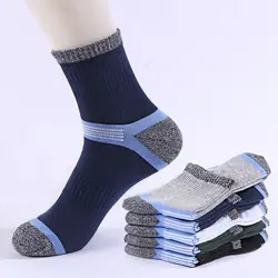 5 пар 2018 Демисезонный Зимние хлопковые носки Повседневное дышащие носки экипажа Для мужчин Бизнес Мода Calcetines Hombre Sokken