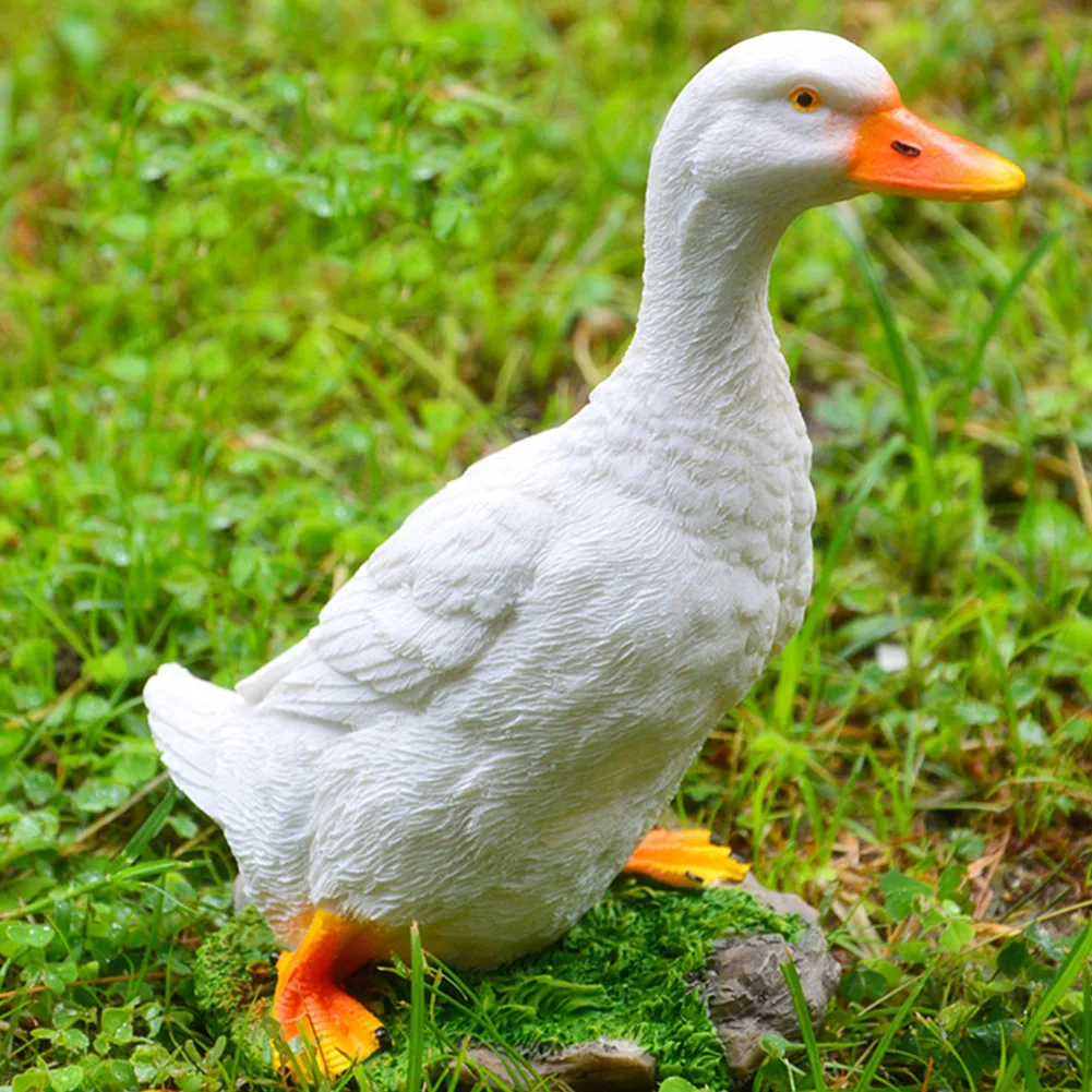 

Resin Pond Garden Sculpture Statues Ornaments Simulation Home Landscape Realistic Crafts Artificial Duck Outdoor Decor Model