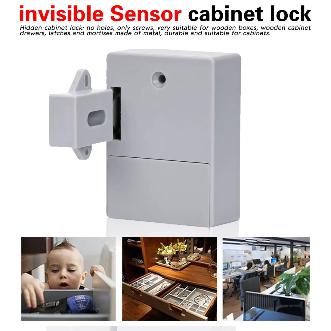 

Battery Operated Invisible Lock Drawer Shoe Cabinet Smart Cabinet Lock Wardrobe Lock Intelligent Electric Induction Door Lock