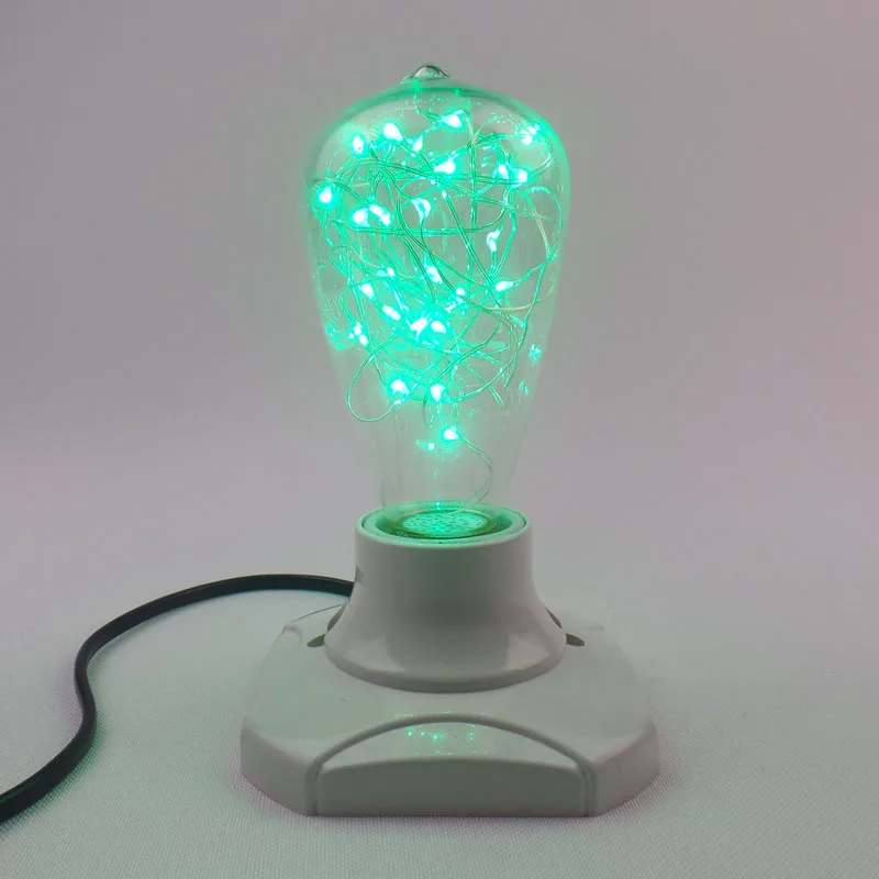 E27 светодиодный RGB Edison Звездная Фея струна красочная лампочка AC 90-260 V Рождество Ретро Рождественский Декор свет для гостиной спальни - Цвет: ST64 Green