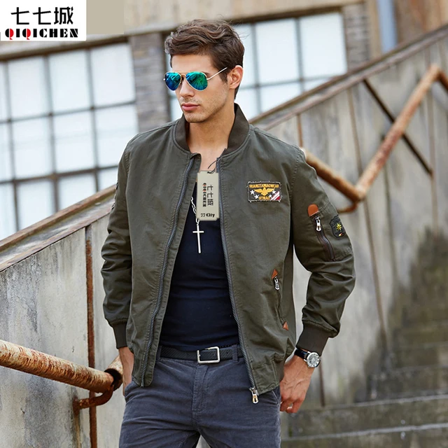 Air Force Ma1 Bomber Jacket Men Baseball Jacket Men Fashion Casual Army