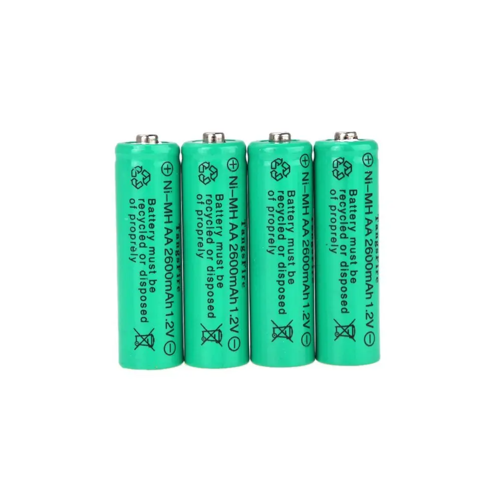 AAAE Топ TangsFire 4x2600 mAh 1 2 V AA перезаряжаемый Ni MH аккумулятор для аккумуляторной
