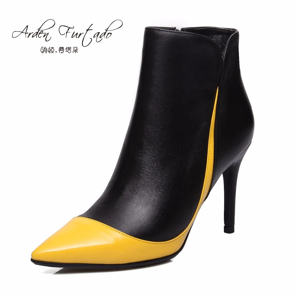 pointed high heel ankle boots