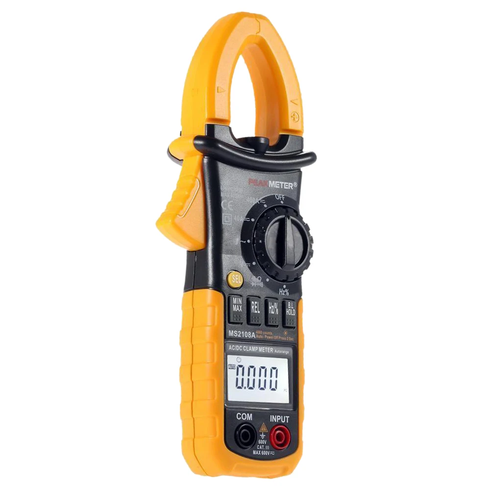 MS2108A AC/DC Цифровой клещи 4000 отсчетов цифровой мультиметр для измерения напряжения тестер