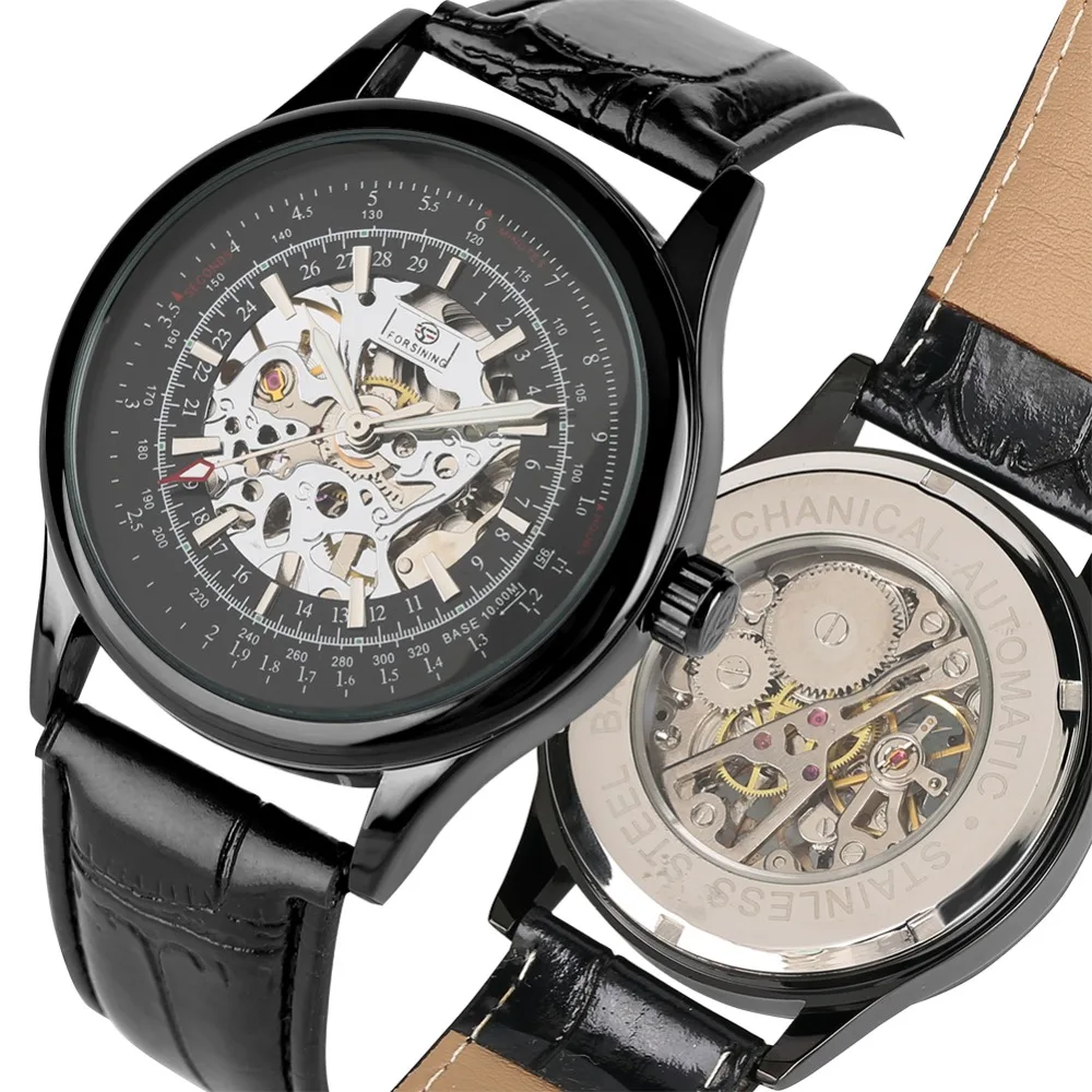 

Watch Men Luxury Top Brand Mechanical Watch Hand Wind Business Skeleton Watch Leather Strap Casual Clock Male reloj hombre