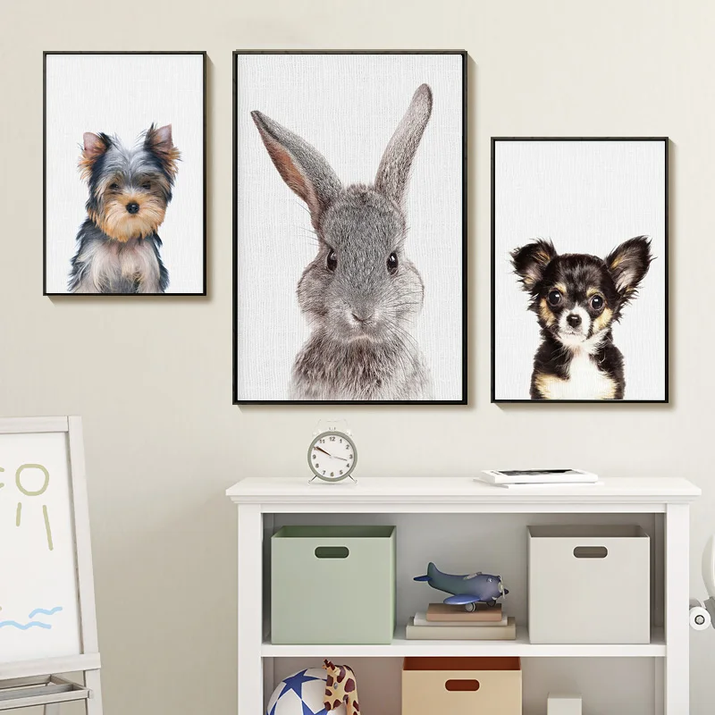 

Koala Squirrel Rabbit Woodland Animal Wall Art Prints and Posters Nordic Nursery Canvas Painting Picture Kid Room Decoration