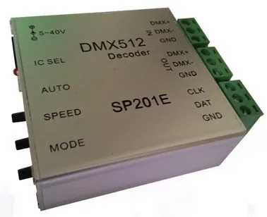 SP201E DMX512 светодиодный контроллер декодера поддерживает почти все виды светодиодный-DRIVER-IC RGB контроллер 2811 2812 6803 2801 APA102 лента