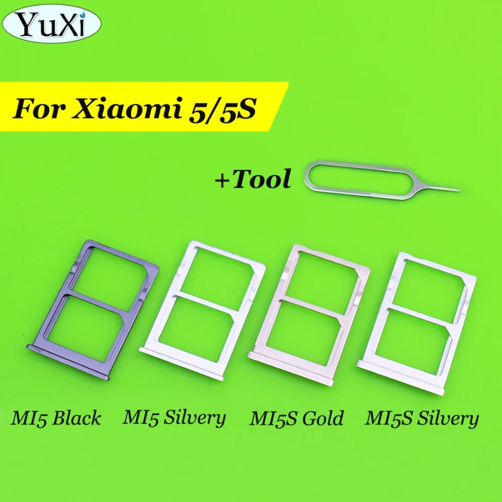 

YuXi 1PCS Sim Card Holder Tray Card Slot For Xiaomi Mi5 Mi5S M5 5S+1PCS Eject Pin